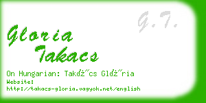 gloria takacs business card